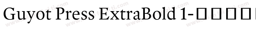 Guyot Press ExtraBold 1字体转换